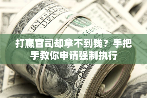 北京打赢官司却拿不到钱？手把手教你申请强制执行