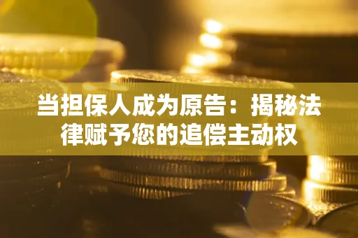 北京当担保人成为原告:揭秘法律赋予您的追偿主动权 北京当担保人成为原告:揭秘法律赋予您的追偿主动权